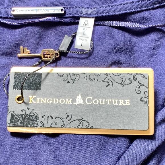 💙 NWT Disney Kingdom Couture Royal Blue Long Sleeve Top – Size Medium - Picture 4 of 8